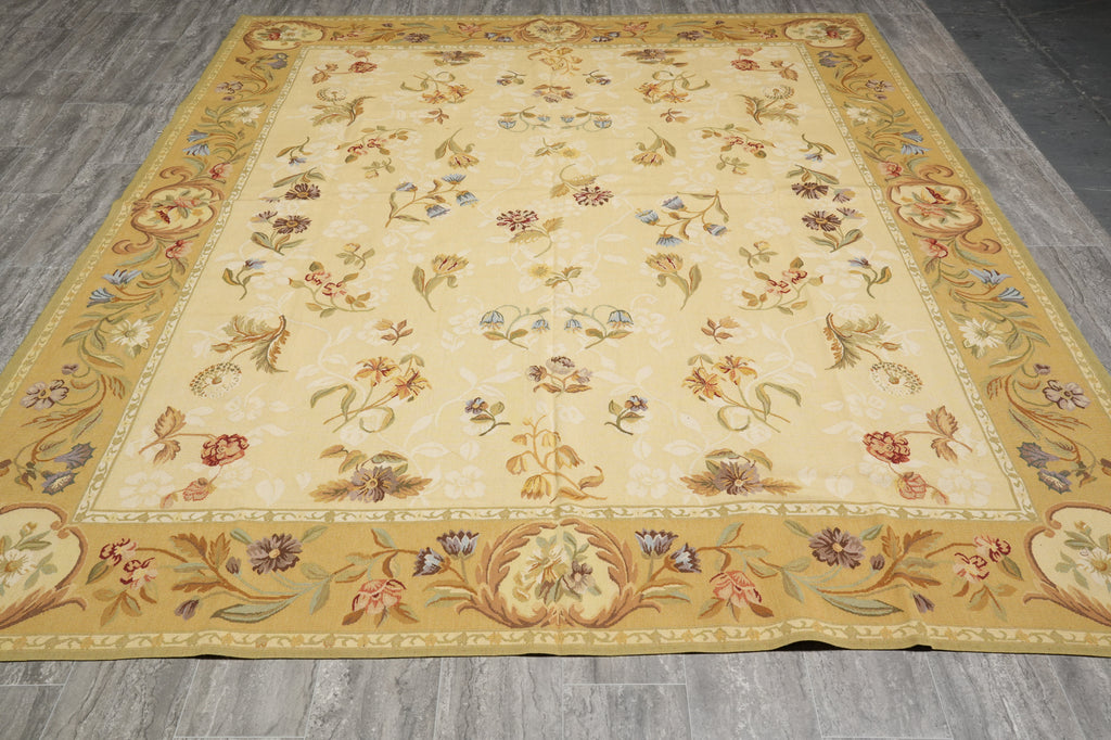 8 x 10 Flat Weave French Country Aubusson Rug #PIX-12387