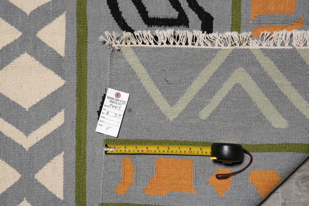 5 x 8 Kilim Dhurry Handmade India Carpet #F-4419