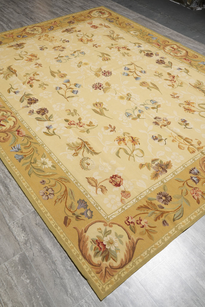 8 x 10 Flat Weave French Country Aubusson Rug #PIX-12387