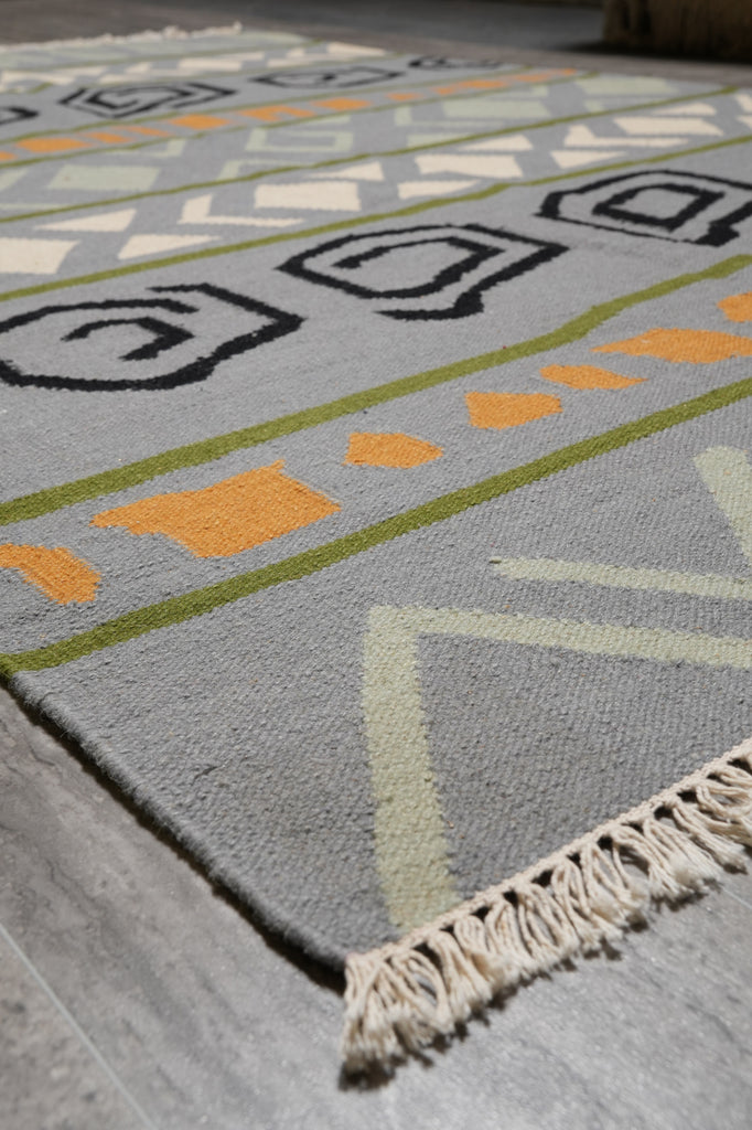 5 x 8 Kilim Dhurry Handmade India Carpet #F-4419