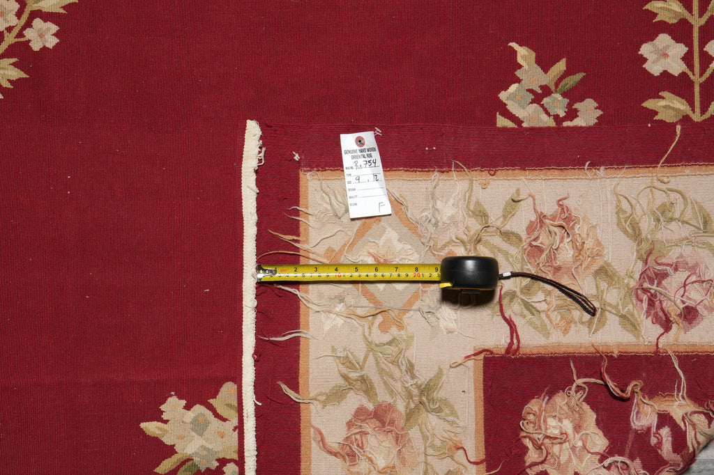 9 x 12 Flt Weave French Aubusson Rug #PIX-754