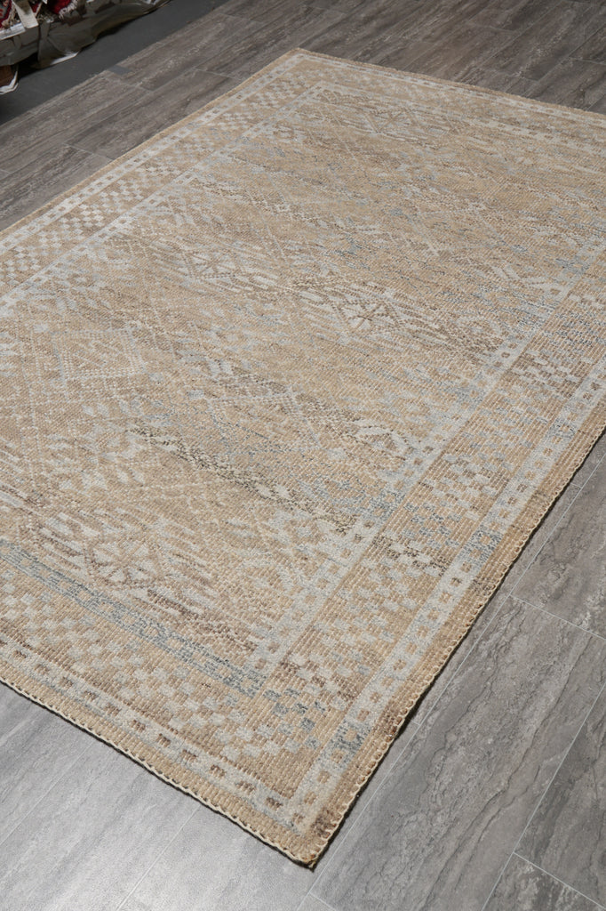 5.2 x 7 New Handmade Agra Modern Wool Rug #F-4424