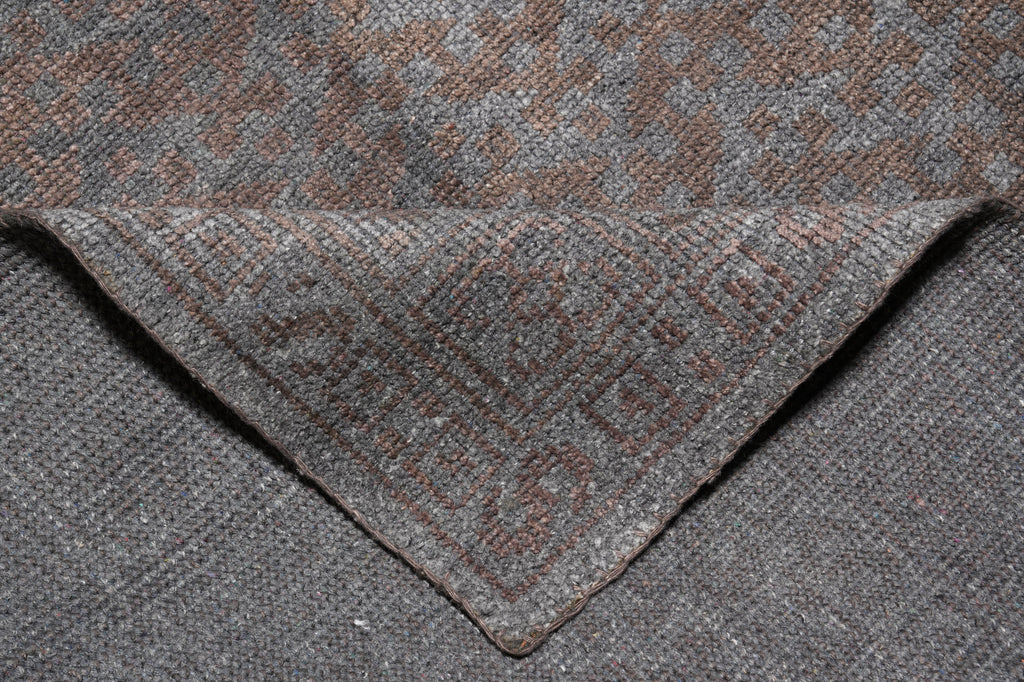 5.3 X 7.6 Gray Brown Handmade Modern Wool Carpet #F-4422