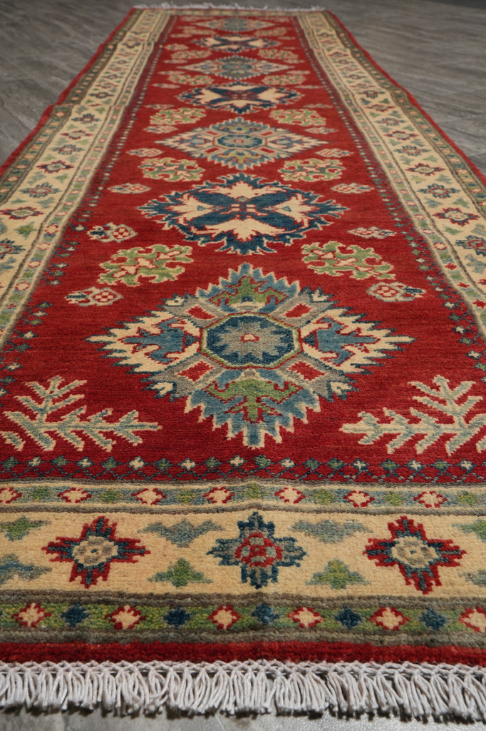 2.8 x 10 feet Runner New handmade Wool Afghan Kazak Carpet #F-3283