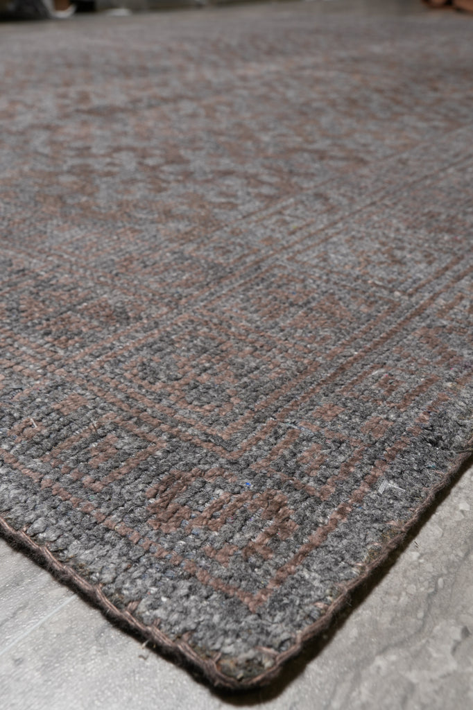 5.3 X 7.6 Gray Brown Handmade Modern Wool Carpet #F-4422