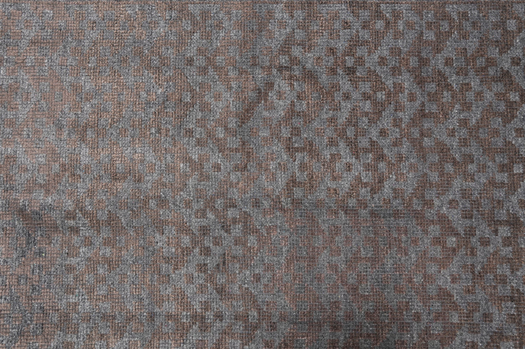 5.3 X 7.6 Gray Brown Handmade Modern Wool Carpet #F-4422