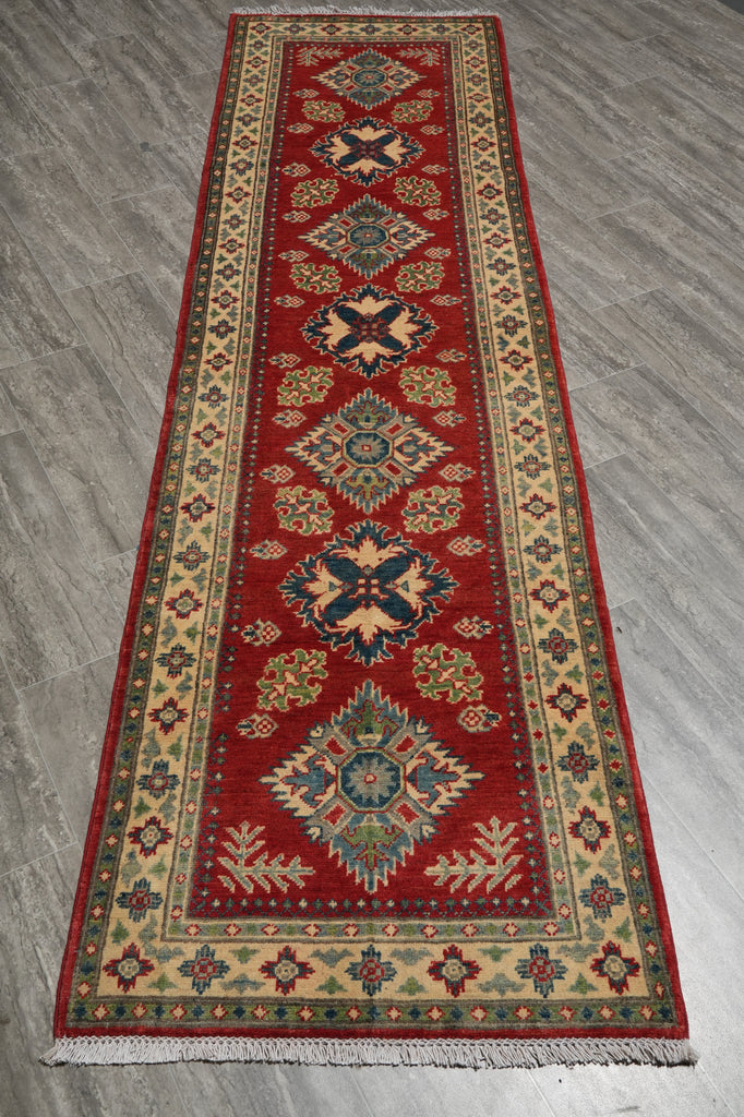 2.8 x 10 feet Runner New handmade Wool Afghan Kazak Carpet #F-3283