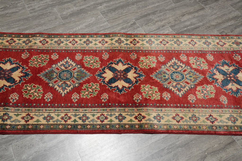 2.8 x 10 feet Runner New handmade Wool Afghan Kazak Carpet #F-3283