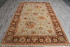 Load image into Gallery viewer, 6.0 x 9.0 Green Brown Handmade Jaipur Rug #F-4100