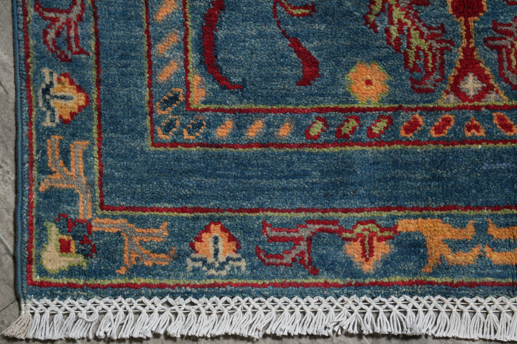 2.8 x 10 Feet Runner Afghan Kazak Wool Carpet #F-3282