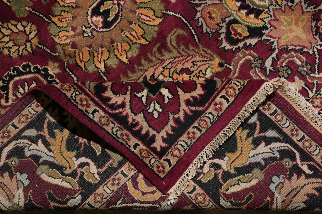 9 x 12 Quality Jaipur Rug Handmade Wool Burgundy Black #F-4101