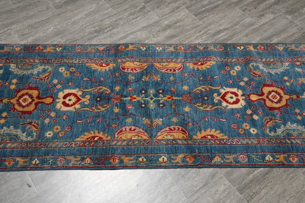 2.8 x 10 Feet Runner Afghan Kazak Wool Carpet #F-3282