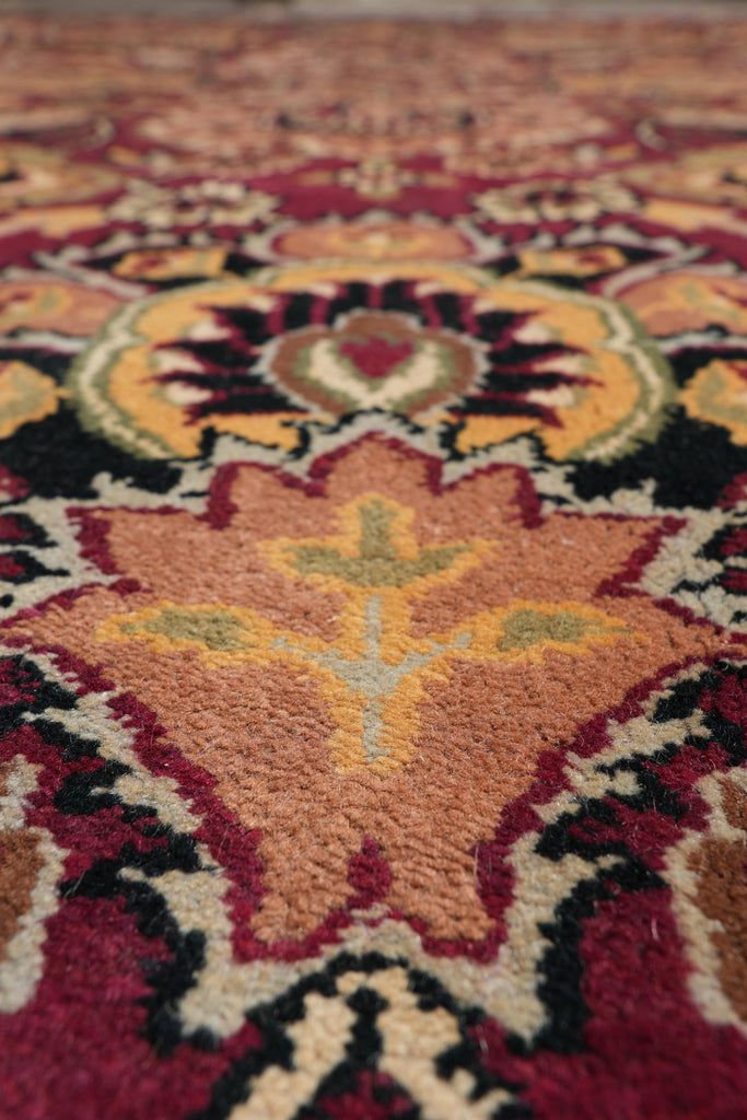 9 x 12 Quality Jaipur Rug Handmade Wool Burgundy Black #F-4101