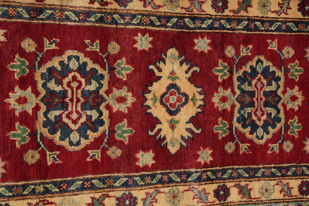 2 x 6 Feet Small Runner Afghan Kazak Wool Rug #F-3285