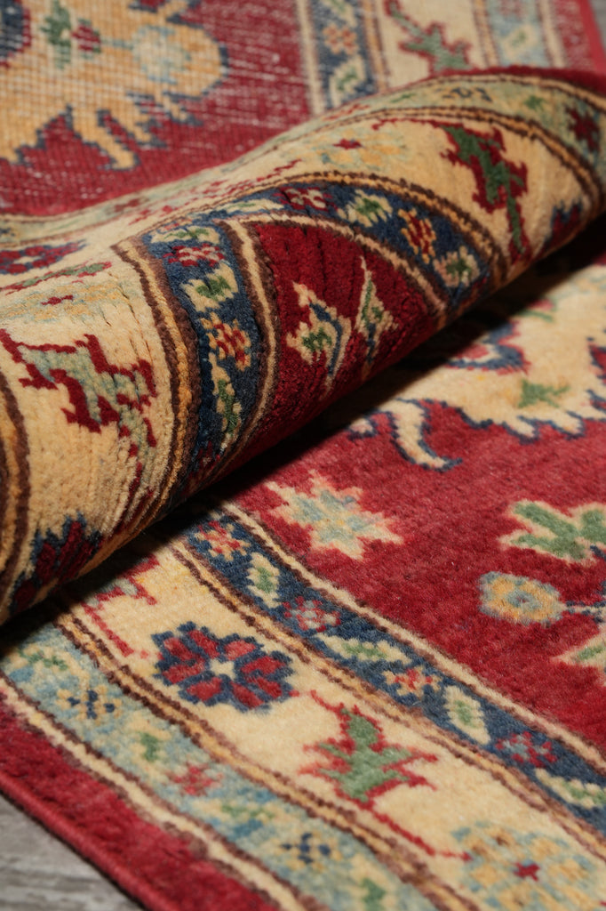 2 x 6 Feet Small Runner Afghan Kazak Wool Rug #F-3285