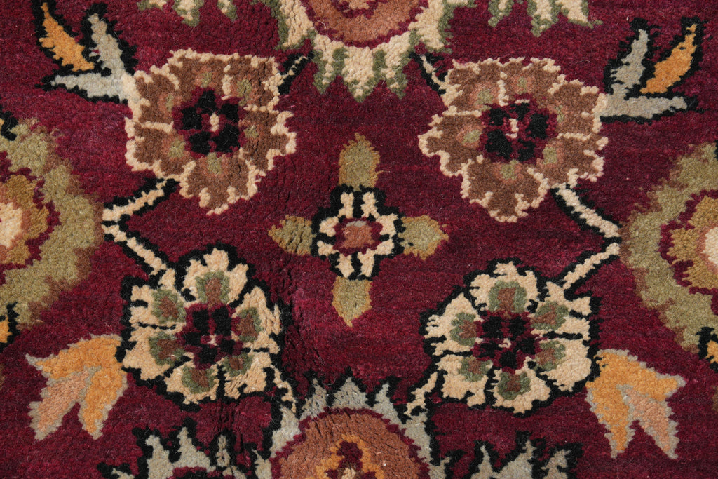 9 x 12 Quality Jaipur Rug Handmade Wool Burgundy Black #F-4101