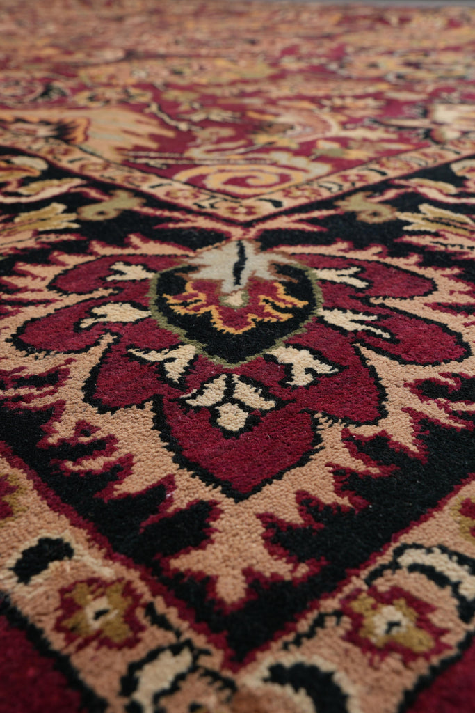 9 x 12 Quality Jaipur Rug Handmade Wool Burgundy Black #F-4101