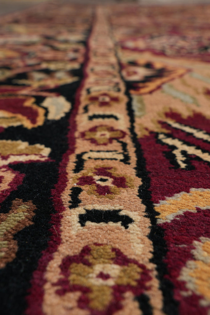 9 x 12 Quality Jaipur Rug Handmade Wool Burgundy Black #F-4101