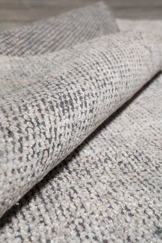 5.4 X 7.6 Modern Handmade Rug Gray Low Wool Pile #F-4421