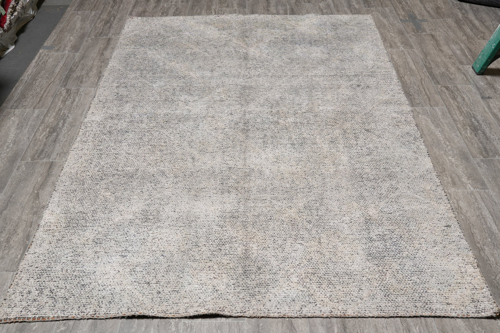5.4 X 7.6 Modern Handmade Rug Gray Low Wool Pile #F-4421