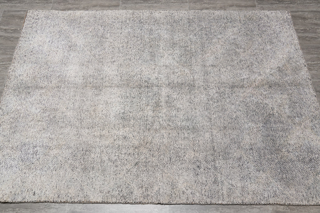 5.4 X 7.6 Modern Handmade Rug Gray Low Wool Pile #F-4421
