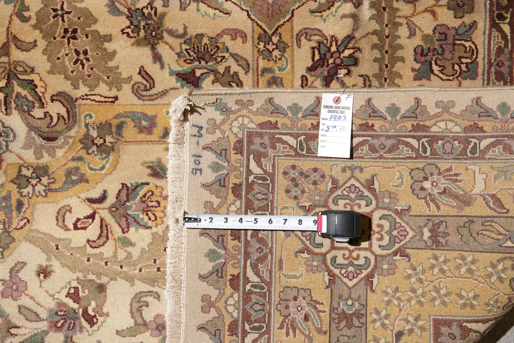 9 x 12 Quality Handmade Jaipur Rug Natural Wool Finer Weave  #F-4103