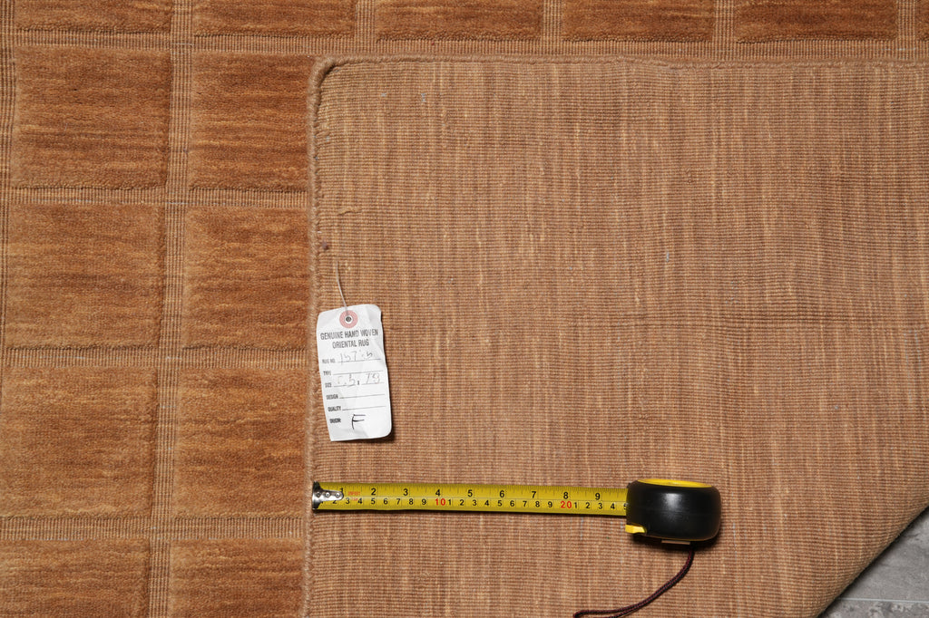 5.5 X 7.9 Handmade Modern Rug Plain Brown #PIX-15745