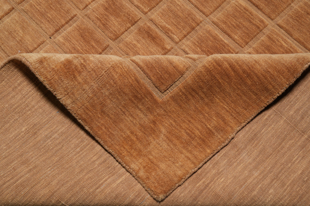 5.5 X 7.9 Handmade Modern Rug Plain Brown #PIX-15745