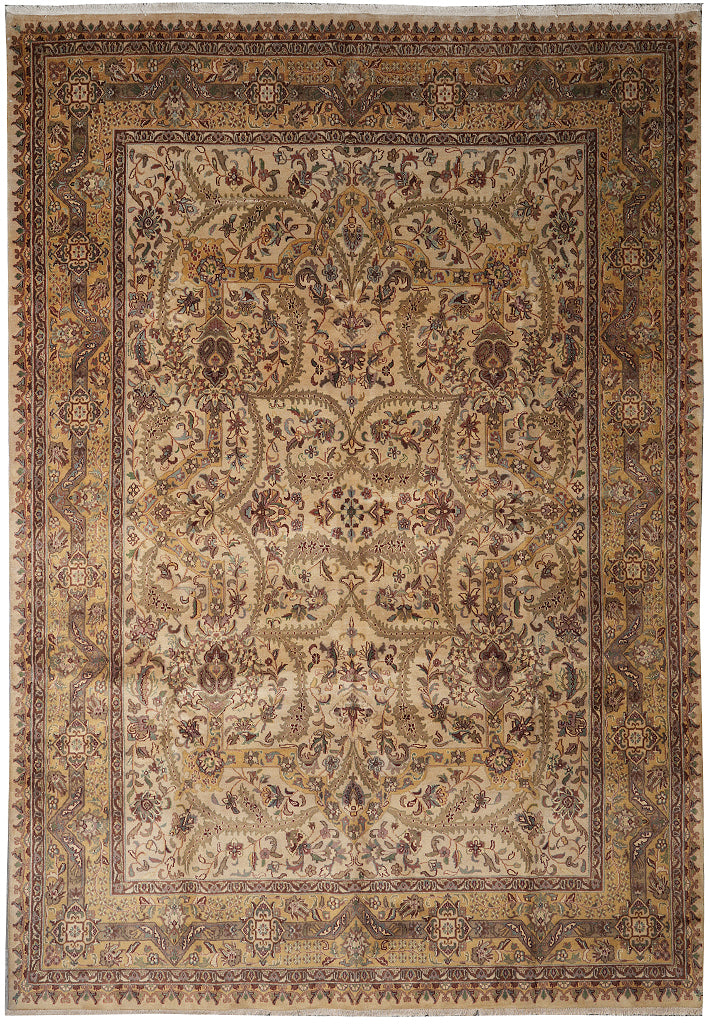 9 x 12 Quality Handmade Jaipur Rug Natural Wool Finer Weave  #F-4103
