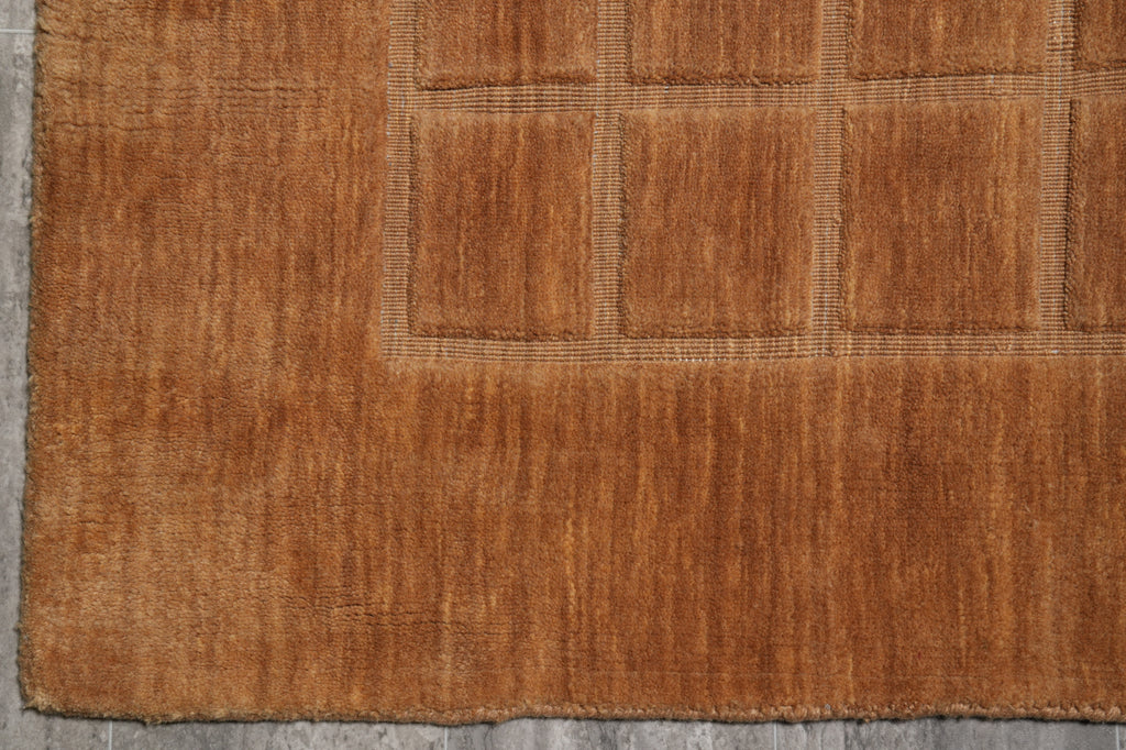 5.5 X 7.9 Handmade Modern Rug Plain Brown #PIX-15745
