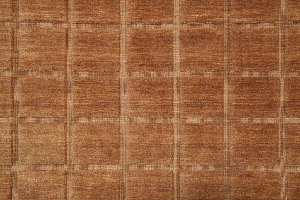 5.5 X 7.9 Handmade Modern Rug Plain Brown #PIX-15745