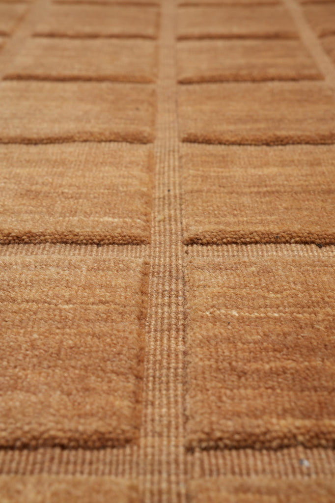 5.5 X 7.9 Handmade Modern Rug Plain Brown #PIX-15745