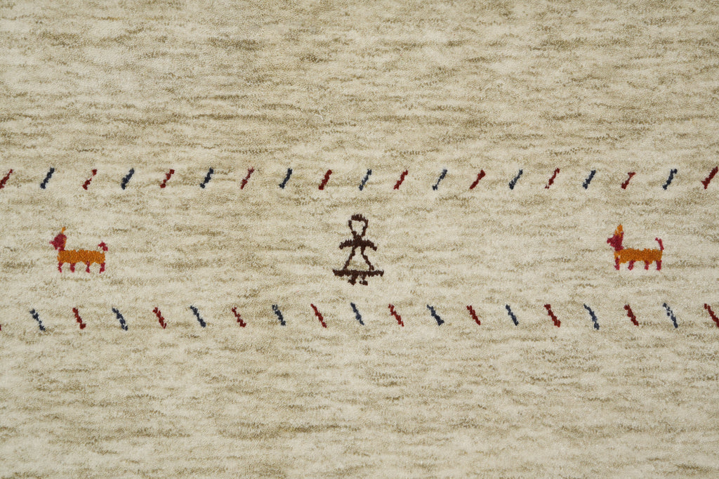 9 x 12 Beautiful Handmade Gabbeh Luri Modern Rug #F-3308