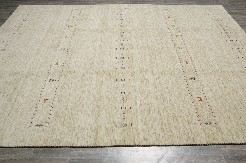9 x 12 Beautiful Handmade Gabbeh Luri Modern Rug #F-3308