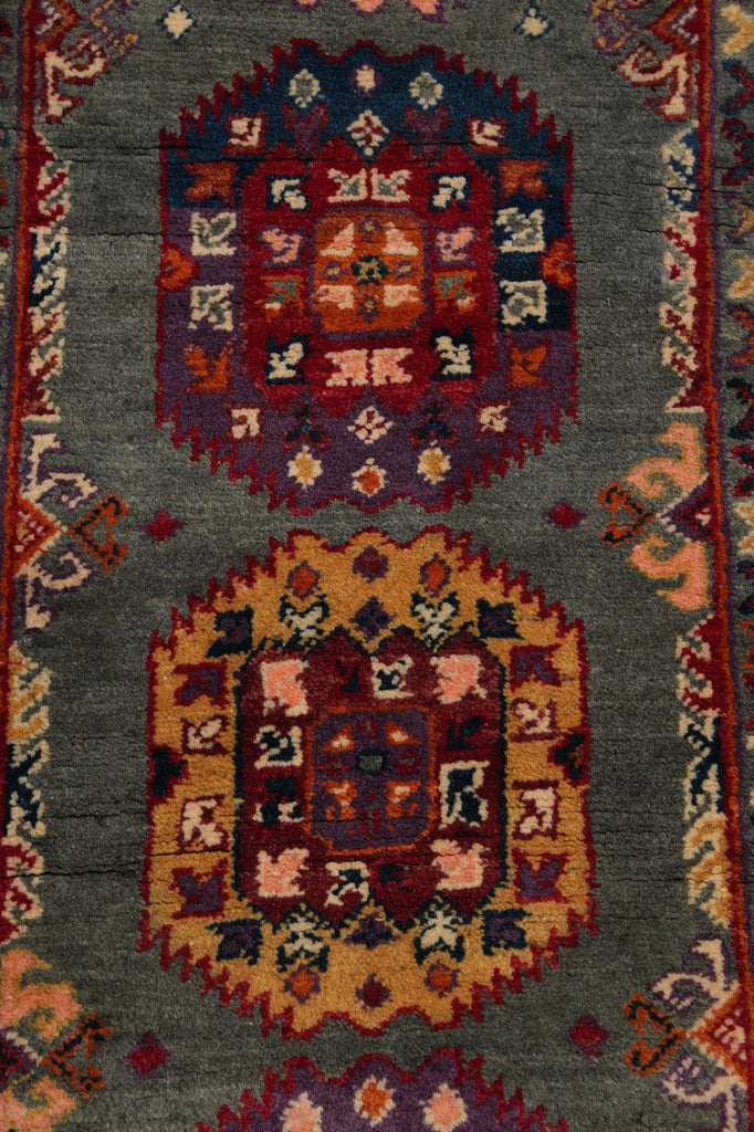 10' Feet Kazak Runner Afghan Handmade Wool GREEN #F-3278
