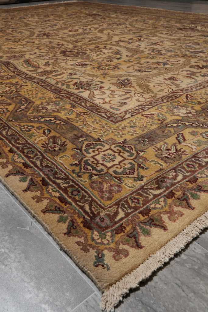 9 x 12 Quality Handmade Jaipur Rug Natural Wool Finer Weave  #F-4103