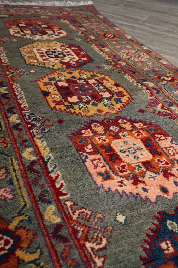 10' Feet Kazak Runner Afghan Handmade Wool GREEN #F-3278