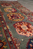 Load image into Gallery viewer, 10' Feet Kazak Runner Afghan Handmade Wool GREEN #F-3278