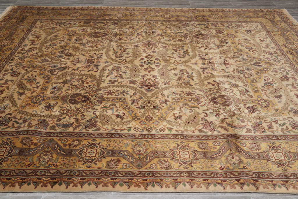 9 x 12 Quality Handmade Jaipur Rug Natural Wool Finer Weave  #F-4103