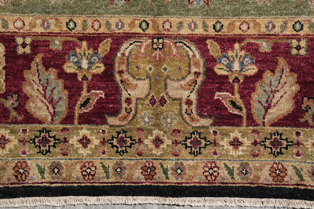 8.5 x 11.6 New Handmade India Wool Rug Black #F-4104