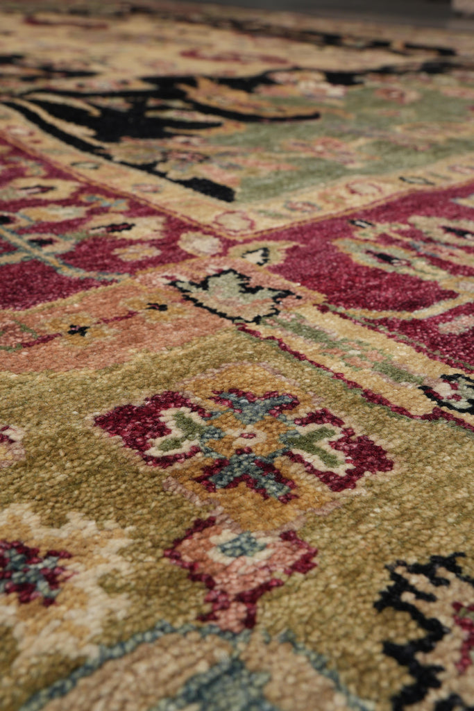 8.5 x 11.6 New Handmade India Wool Rug Black #F-4104