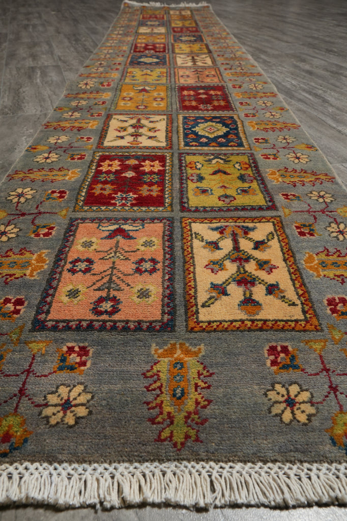 12 Feet Afghan Kazak Runner Garden Pattern #F-3288