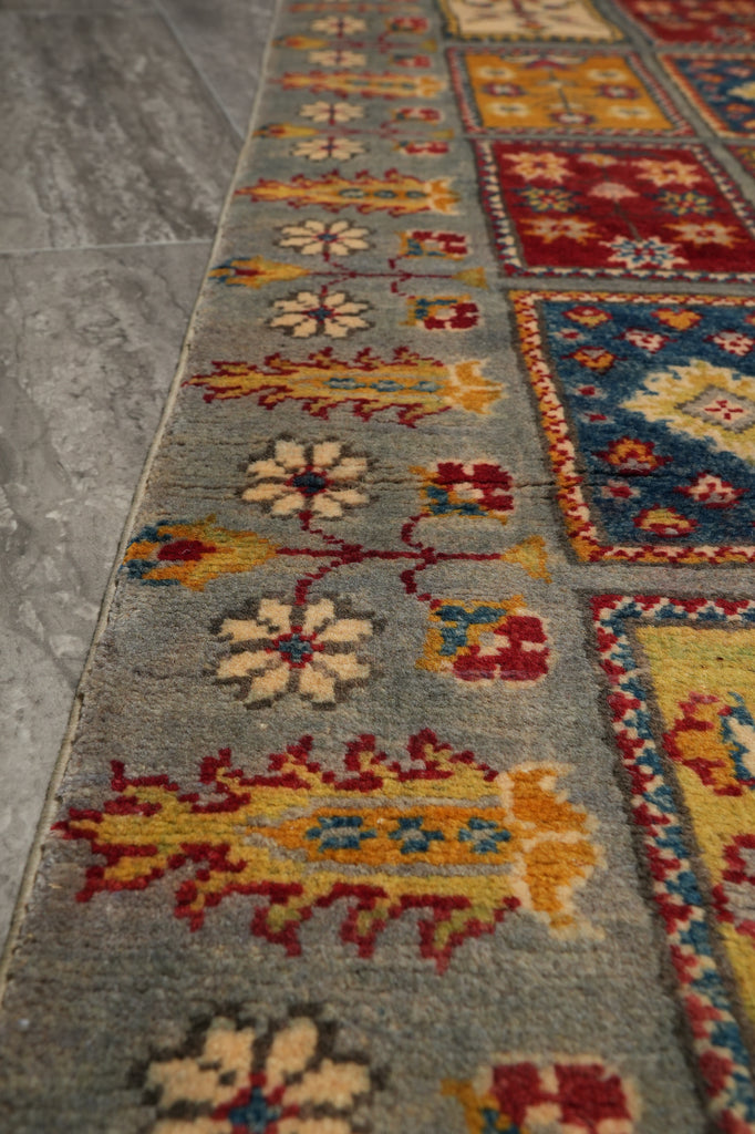 12 Feet Afghan Kazak Runner Garden Pattern #F-3288