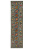 Load image into Gallery viewer, 2.9 x 11 Feet Runner Afghan Handmade Wool Kazak Carpet Turquoise Blue #F-3280