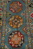 Load image into Gallery viewer, 2.9 x 11 Feet Runner Afghan Handmade Wool Kazak Carpet Turquoise Blue #F-3280