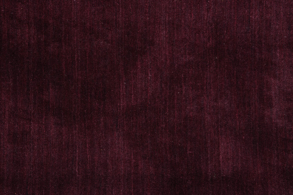 5.1 X 8 Contemporary Handmade Wool Plain Burgundy #B-70488