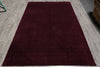 Load image into Gallery viewer, 5.1 X 8 Contemporary Handmade Wool Plain Burgundy #B-70488