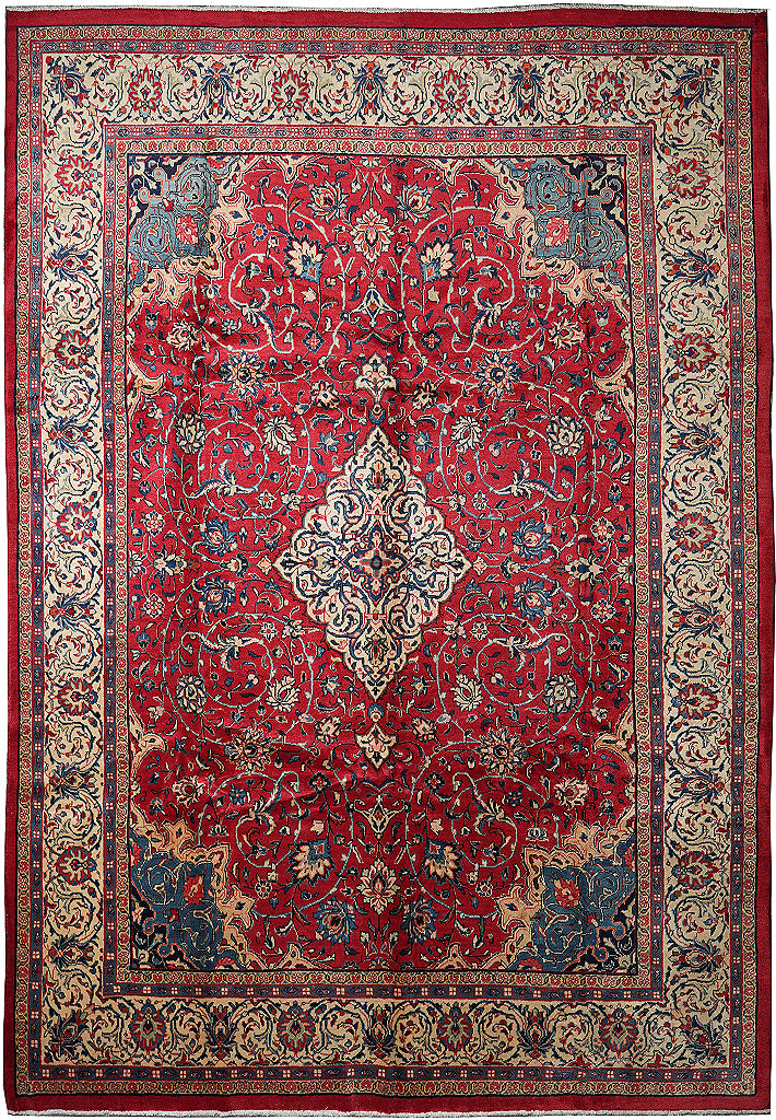 9.6 x 13.6 Old Persian Sarouk Rug Perfect Condition #F-4105
