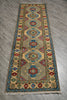 Load image into Gallery viewer, 3 x 9 Green Kazak Runner Handmade Afghanistan #F-3284