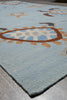 Load image into Gallery viewer, 5.2 X 8.2 Light Blue Handmade Dhurry Kilim Turtle #F-4431